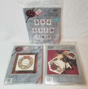 Lotto di 3 gattini a punto croce contati speciali Something - corona - strumenti - Foto 1 di 4
