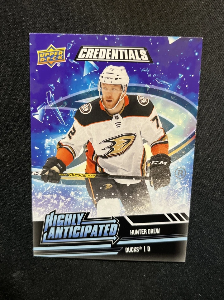 22-23 UD Credentials RC Highly Anticipated HA-44 Hunter Drew - Image 1 of 2