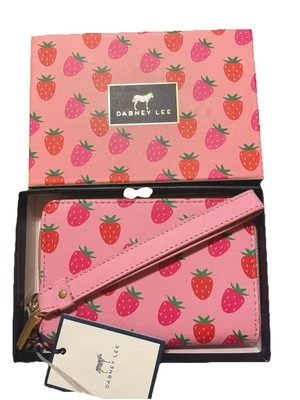 Muñequera Dabney Lee rosa y roja fresa, nueva con etiquetas Foto 1 de 4