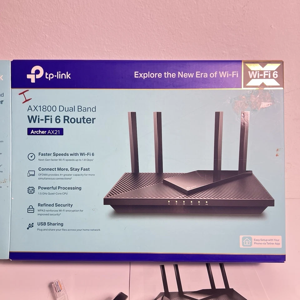 TP-Link AX1800 WiFi 6 Router V4 Archer AX21 Dual Band Wireless Internet Router - Image 1 of 4
