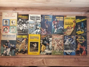 Vintage Sports Paperback Lot (14) –Football, Baseball, Basketball - Picture 1 of 12