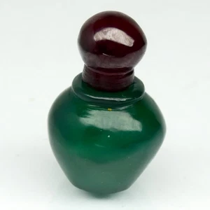 💎 9.66ct Bottle With Cap Natural Chalcedony & Rhodolite Garnet - Africa Gem - Picture 1 of 5