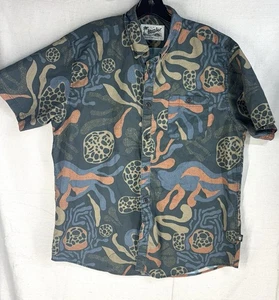 Howler Bros Mansfield Shirt Mens Lg Molecular Movements Antique Button Up Collar - Picture 1 of 10