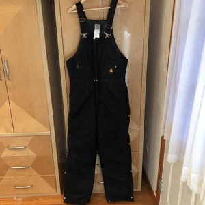 Vintage Carhartt Yukon Zip to Waist R12 Men's Bibs - Black Size: 34/34 USA - Picture 1 of 11