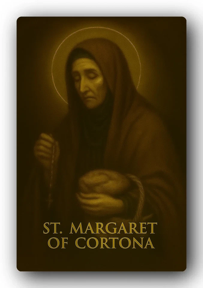 Tarjeta coleccionable de Santa Margarita de Cortona Foto 1 de 1