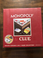 Monopoly and Clue 2-in-1 Deluxe Vintage Wood Game Set | eBay