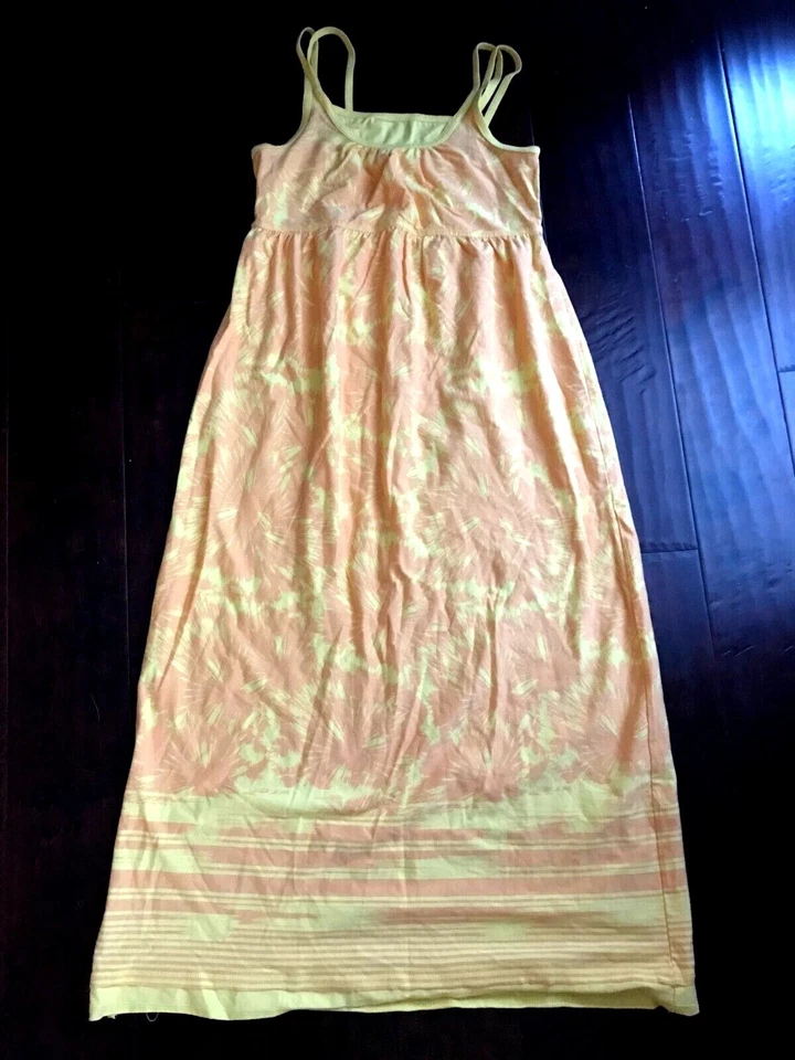MOSSIMO SUPPLY CO Summer Beach Party Yellow Maxi Sun Dress Youth Size L Large - Image 1 of 4