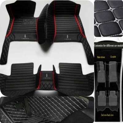 Fit For Lincoln MKC MKS MKT MKX MKZ Car Floor Mats Auto Carpet Luxury Waterproof - Image 1 of 4