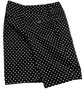 Jones New York Shorts Womens (2P) 10" Polka Dot Bermuda Stretch Black & White - Picture 1 of 6