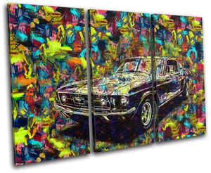 Retro De Colección Mustang Colores Coches AGUDOS LONA ARTE DE PARED Impresión de Imagen - Imagen 1 de 1