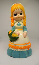 Vintage 1960s Inarco Ceramics Japan Thanksgiving Pilgrim Girl Figurine EUC