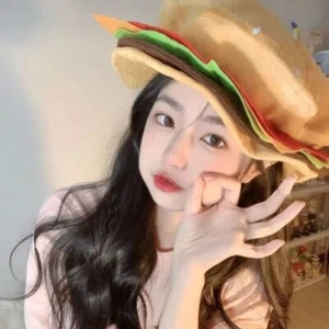 Costume Hamburger Hat Funny Fast Food Food Beret Creative Fancy Hat Party - Picture 1 of 5