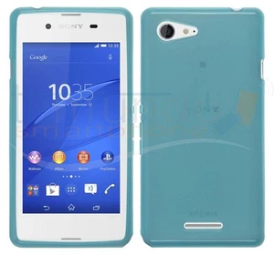 FUNDA GEL TPU AZUL + PROTECTOR de PANTALLA para SONY XPERIA E3 en ESPAÑA case - Imagen 1 de 1