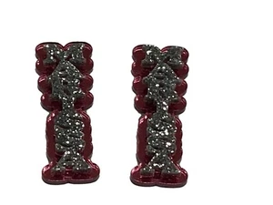Pendientes de poste personalizados personalizados nombre corte láser bonito diamante aspecto cualquier nombre - Imagen 1 de 3