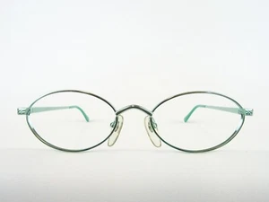 Kleine grüne Damenbrille oval mint Metallgestell 50-18 zierlich günstig Gr. M - Picture 1 of 7