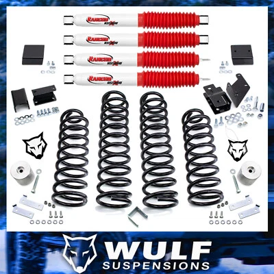 3"/2" Lift Kit For 2007-2018 Jeep Wrangler JK Wrangler w/ Rancho Shocks - Image 1 of 4