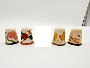 Lot of 4 Vintage Franciscan Thimbles Desert Rose Apple October HandPainted Rare - Imagen 1 de 6