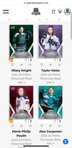 2024/25 Upper Deck PWHL Showcase Complete Base Set 18 Cards Poulin, Heise -Read - Zdjęcie 1 z 5