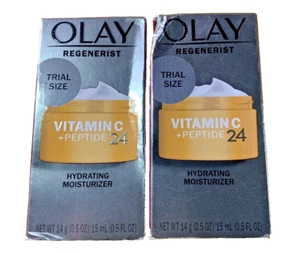 2 Olay Regenerist Vitamin C + Peptide 24 Hydrating Moisturizer 15 ML Each - Picture 1 of 3
