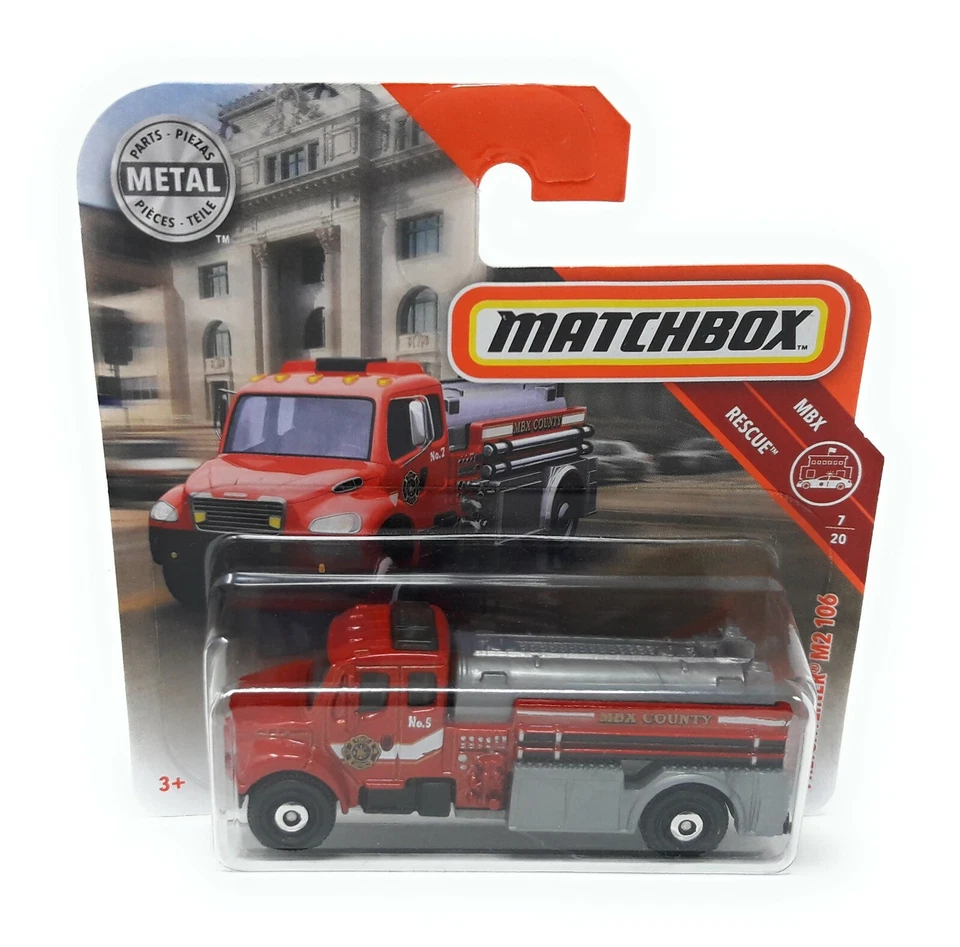 Matchbox MBX Superfast 2019 No 48 Freightliner M2 106 Fire short blister card - Image 1 of 1