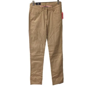 Izod New Girl's Size 5 Approved Schoolwear Easy Care Khaki Stretch Skinny Pants - Picture 1 of 8