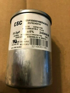 CSC CAPACITOR 325P356H24M25A3XTC 35.0UF +/-6% 240VAC/B 85PR240F37  - Picture 1 of 4