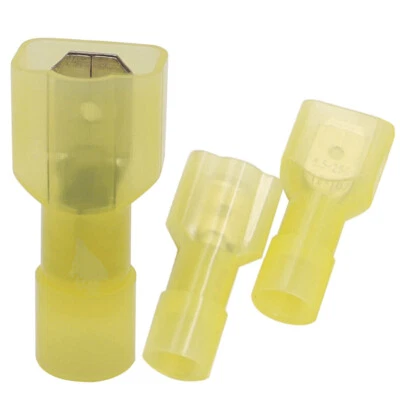 Nylon Male Spade Terminals Insulated Electrical Wire Connector AWG12-10 100 PCS - Image 1 of 4