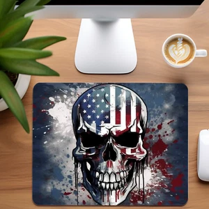 American Flag Skull Custom Mouse Pad #2 - Picture 1 of 1