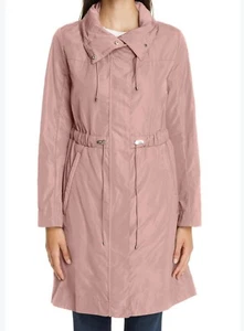 NWT Authentic MONCLER Blush Pink Malachite Long Parka Trench Coat sz 5 (L/XL) - Picture 1 of 24