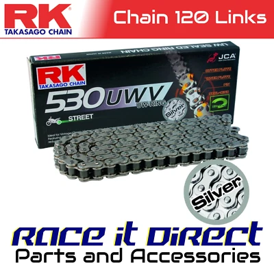 Цепочка RK для Kawasaki H2 750 1972-1975 серебро UW-кольцо - Изображение 1 из 4