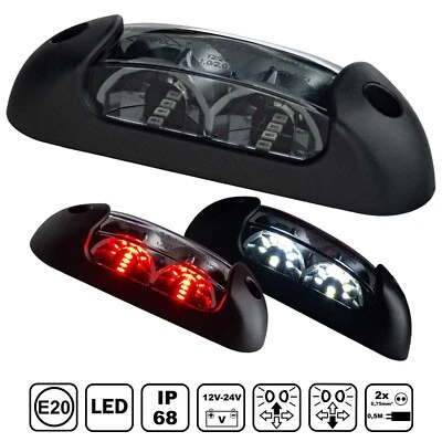 LED Umrissleuchte Positionsleuchte weiß/rot Begrenzungsleuchte 12V-24V Tuning - Bild 1 von 4