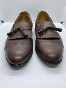 Allen Edmonds Dalton Brown Leather Tassel Loafer Shoes Men's Size 9.5. USA - Picture 1 of 10