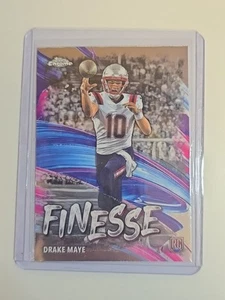DRAKE MAYE 2024 TOPPS CHROME FINESSE ROOKIE F-2 NEW ENGLAND PATRIOTS - Picture 1 of 2