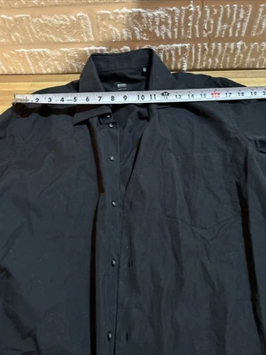 Hugo Boss Black Button Down Shirt Size 36/37 Small Two Ply Cotton Men's 16.5 - Image 1 of 4