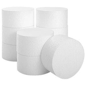 9 Pack Polystyrene Foam Circles for Crafts, DIY Floral Arrangements, 4 x 2 In - Picture 1 of 10