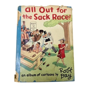 All Out for the Sack Race by Robt Day an Album of Cartoons First Printing 1945 - Imagen 1 de 12
