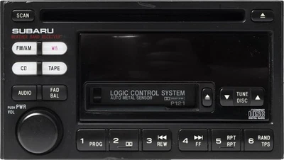 Subaru Legacy 2000-2002 radio AM FM disco único CD casete 86201AE12A cara P121 Foto 1 de 4