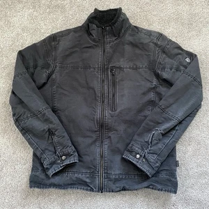 Giacca foderata Kuhl Burr M grigio medio nero sherpa colletto foderato abbigliamento da lavoro esterno - Foto 1 di 15