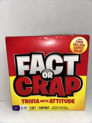 Fact Or Crap Truly Bizarre Trivia With Attitude Game by Spin Master Adult Player - Image 1 of 4