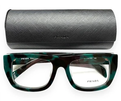 Prada VPR A17F Eyeglasses Glasses Green Black Havana w/case 53mm Alternative Fit - Image 1 of 4