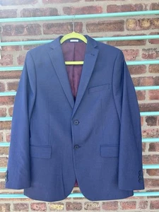 Joseph Abboud Jacket Boys 18R Blue Blazer Polyester Blend 2 Button Suit Coat - Picture 1 of 5