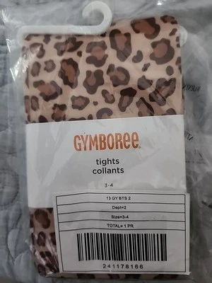 全新带标签 Gymboree RIGHT MEOW 豹纹紧身衣女孩尺寸 3-4 36-42 免运费 — 第 1/3 张图片