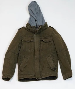 Levi Strauss & Co Men’s Military Green Utility Jacket Size Large Zip & Button Up - Picture 1 of 20