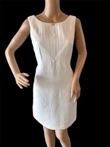 Banana Republic Womens White Sleeveless Knee Length Shift Dress Size 6 - Bild 1 von 11