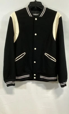 Undercover Men's AW18 Bootleg Truth Wool Leather Sleeve Varsity Jacket Black - Image 1 of 4