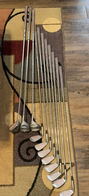 True Temper Swing Rite Golf Club Set 7 Irons 3 Woods Wedge Steel Shafts - Image 1 of 4