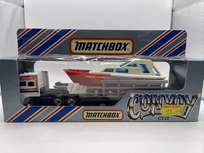 MATCHBOX CONVOY CY-22 DAF POWERLAUNCH TRANSPORTER Lakeside Shark Unpunched 1983 - Image 1 of 4
