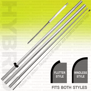 POLE + SPIKE kit for Swooper Feather Flag Windless or Flutter - HYBRID - 1 PACK - Picture 1 of 5