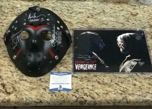 Ari Lehman Adrienne King Harry Manfredini BONUS Jason Brooks Máscara de letrero automático 13a - Imagen 1 de 7