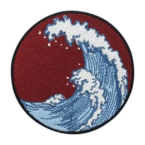Wellen Patch zum Aufbügeln | Meer Patches, Maritim Bügelflicken, Wasser Aufnäher - Picture 1 of 6